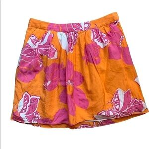 Lilly Pulitzer | Lilly Pulitzer Orange and Pink Floral Skirt